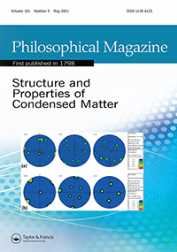 Cover image for Philosophical Magazine, Volume 101, Issue 9, 2021