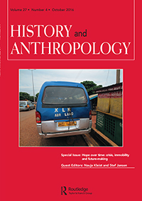 Cover image for History and Anthropology, Volume 27, Issue 4, 2016