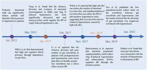 Figure 1. Research history of gut microbiota and hypertension.