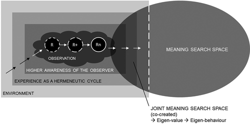 Figure 6. The co-evolution of mss and jmss based on the hermeneutics of meaningfulness in design science. Authors’ own illustration