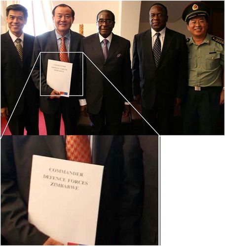 Figure 7. Zimbabwean and Chinese allies planning Chiadzwa diamond mining. Source: Centre for Natural Resource Governance.