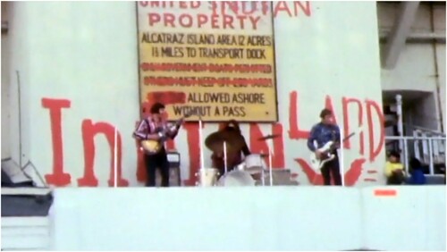 John Ferry, Taking Alcatraz, 2015, film still, courtesy the director, photographer, unknown, c 1970