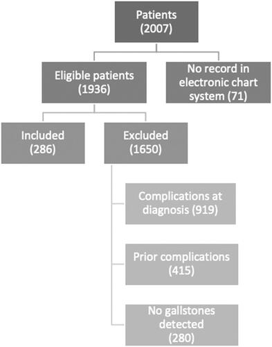 Figure 1. Inclusion of patients.
