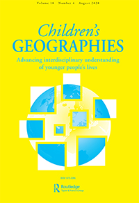 Cover image for Children's Geographies, Volume 18, Issue 4, 2020