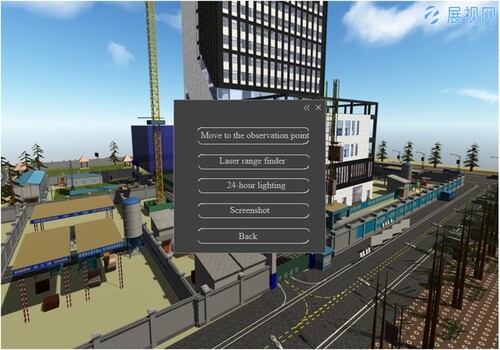 Figure 4. Interface involving BIM and VR.