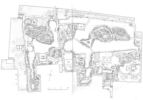 Figure 2. The master plan of the Garden of the Unsuccessful Politician in Suzhou gudian yuanlin (Liu Citation1979).