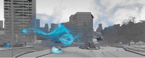 Figure 3. Still from Tear Gas in Plaza de la Dignidad, 2020 (Cloud Studies, 2020). Photo © Forensic Architecture