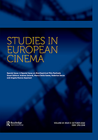 Cover image for Studies in European Cinema, Volume 19, Issue 3, 2022