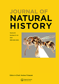 Cover image for Journal of Natural History, Volume 56, Issue 21-24, 2022