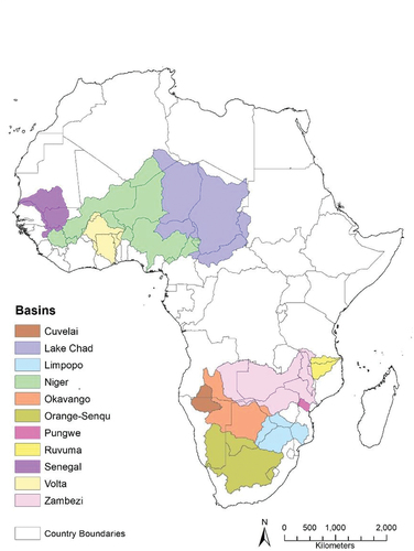 Figure 1. African basins of focus.