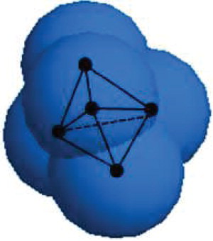 Figure 2. Clump template used to introduce the particle shape effect.