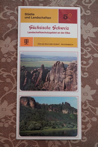 Figure 6 Booklet with landscape images of Sächsische Schweiz (Saxonian Switzerland) in the GDR sent to C.P.S. Chandel and Alka Chandel (Pink City Club, Jaipur) by Radio Berlin International, Private Collections C.P.S. Chandel and Alka Chandel, undated, Photo: April 9, 2022, Jyothidas KV ©Bajpai.