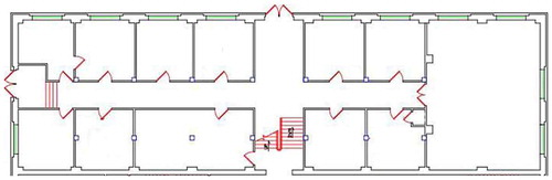 Figure 3. A building with 12 rooms.