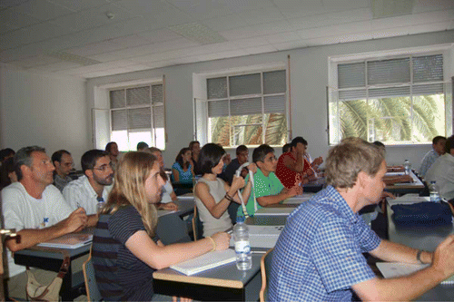 Figure 1. Students attending a lecture during the tutorial sessions.