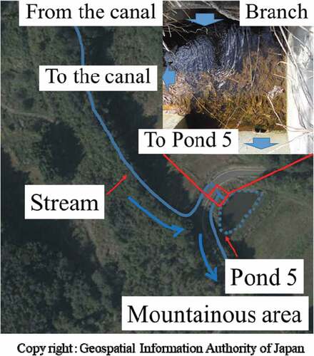 Figure 11. Aerial photographs of the areas around ponds 5