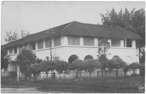 Figure 7 A.T. Monor Lawson postcard: The treasury in Douala (note the blind stamp impressed lower right; Zeitlyn personal collection)