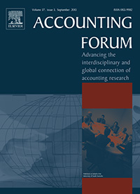 Cover image for Accounting Forum, Volume 37, Issue 3, 2013