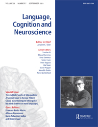Cover image for Language, Cognition and Neuroscience, Volume 36, Issue 7, 2021