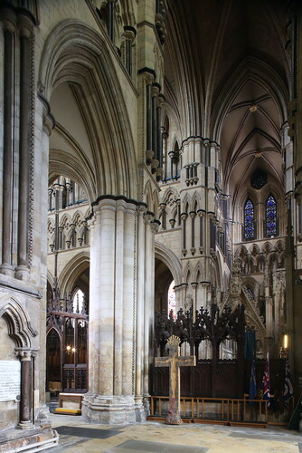 Fig. 5. Beverley Minster: the north-west crossing pier and eastern crossing seen from the south-east transeptS. Harrison