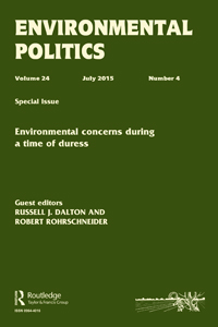 Cover image for Environmental Politics, Volume 24, Issue 4, 2015