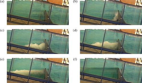 Figure 6 Snapshots of the overflow pattern