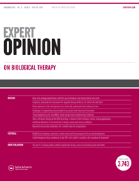 Cover image for Expert Opinion on Biological Therapy, Volume 15, Issue 11, 2015