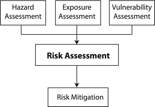 Figure 7. Schematic description of components and processes followed during natural hazard risk management.