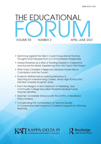 Cover image for The Educational Forum, Volume 85, Issue 2, 2021