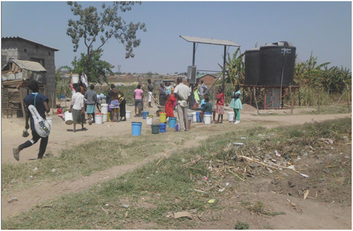 Figure 7. Off-peak situation at the community borehole.