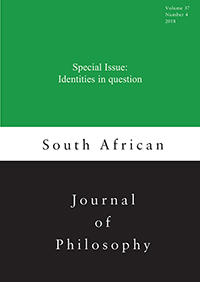 Cover image for South African Journal of Philosophy, Volume 37, Issue 4, 2018