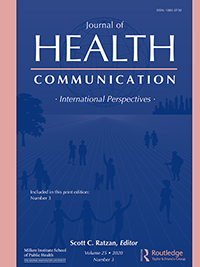 Cover image for Journal of Health Communication, Volume 25, Issue 3, 2020