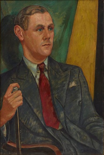 Figure 4. Roy de Maistre, Portrait of Patrick White, 1939, oil on canvas, 76.4 × 50.7 cm. Gift of the sitter’s niece, Miss Francis Peck, 1972. Reproduced by permission of Estate of Roy de Maistre and Art Gallery of New South Wales, Sydney.