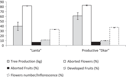 Figure 3. Pod production in carob categories from Morocco (Gharnit et al., Citation2010).