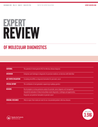 Cover image for Expert Review of Molecular Diagnostics, Volume 15, Issue 12, 2015