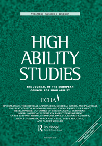 Cover image for High Ability Studies, Volume 28, Issue 1, 2017