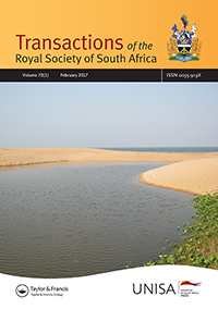 Cover image for Transactions of the Royal Society of South Africa, Volume 72, Issue 1, 2017