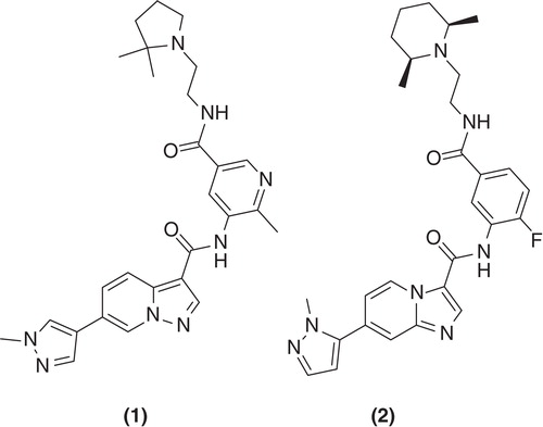 Figure 2. The two compounds that are the subject of the application under discussion.