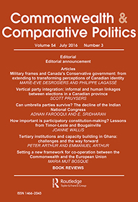 Cover image for Commonwealth & Comparative Politics, Volume 54, Issue 3, 2016