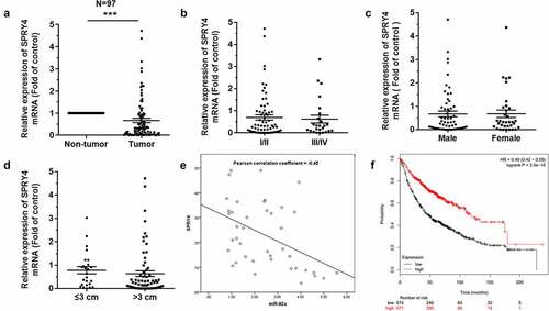 Figure 4. SPRY4 was downregulated in NSCLC.