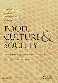 Cover image for Food, Culture & Society, Volume 21, Issue 5, 2018