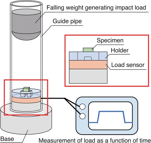 Figure 2. Schematic illustration showing the impact test setup.