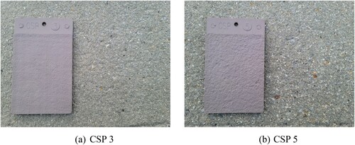 Figure 9. Concrete CSP. (a) CSP 3; (b) CSP 5.