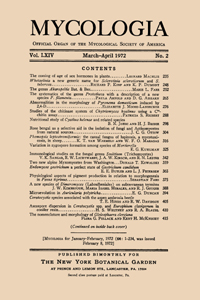 Cover image for Mycologia, Volume 64, Issue 2, 1972