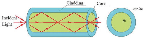 Figure 4. Light transmission in graded-index single mode fiber [14]