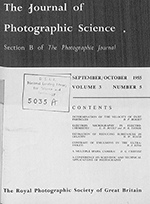 Cover image for The Imaging Science Journal, Volume 3, Issue 5, 1955