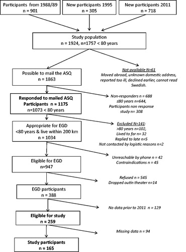 Figure 1. The study flow chart, illustrating the study population and the dropouts.