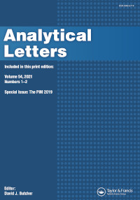 Cover image for Analytical Letters, Volume 54, Issue 1-2, 2021