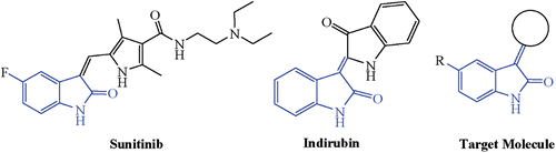 Figure 1.  Antibacterial agents containing the indolin-2-one moiety.
