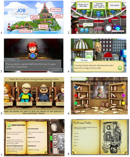 Figure 2. Screengrabs from the game.