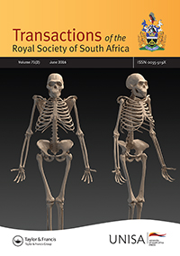 Cover image for Transactions of the Royal Society of South Africa, Volume 71, Issue 2, 2016